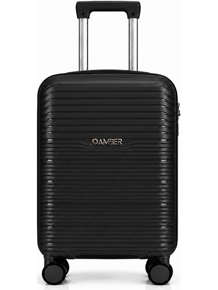 Amber AM1020 Βαλίτσα Μεσαία 65x41x25cm με 4 Ρόδες Μαύρη