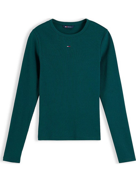 Tommy Jeans Γυναικείο Χειμερινό Top Ριπ Πετρόλ DW0DW17387-MCD