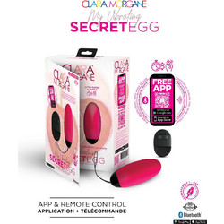 Clara Morgane My Vibrating Secret Δονητής Egg για Ζευγάρια με App Control 7.9cm Φούξια