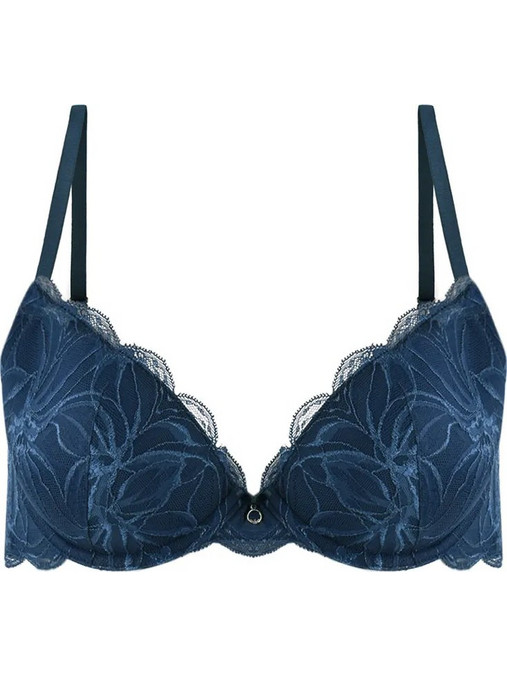 Emporio Armani Σουτιέν για Βαθύ Ντεκολτέ Push Up με Μπανέλα Μπλε EW000446AF25576-UB039