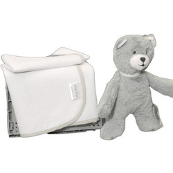 Baby Oliver Des 515 Αδιάβροχο Σελτεδάκι Αλλαξιέρας Μωρού 100% Βαμβακερό Λευκό Γκρι 40x60cm