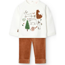 Boboli Βρεφικό Σετ για Αγόρι Χειμωνιάτικο Μπεζ Καφέ 129013-1111