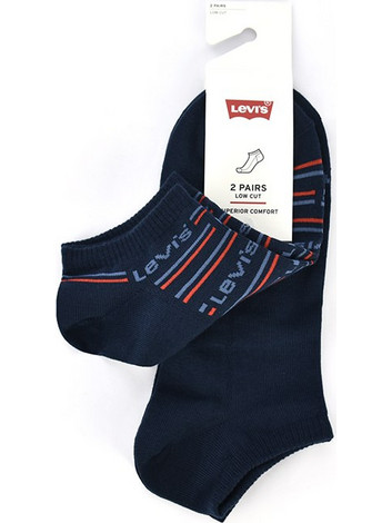 Levi's Fleece Ανδρικές Κάλτσες Κοντές με Σχέδια Navy Μπλε 2Pack 701220678-001