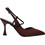 PieDini Γόβες Slingback με Λεπτό Ψηλό Τακούνι & Στρας Μπορντό 0610