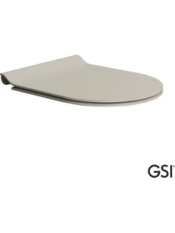 GSI Καπάκι Λεκάνης Οβάλ από Βακελίτη Slim Soft Close Μπεζ 46x36cm 500-MS86SC-520