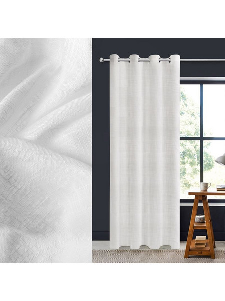 Κουρτίνα με Τρουκς 140x260 1233253 Off White