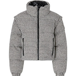 Pinko Γυναικείο Μπουφάν Χειμωνιάτικο Puffer Κοντό Μαύρο Λευκό 107185A3G5-ZZ2