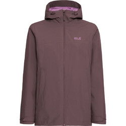 Jack Wolfskin Γυναικείο Μπουφάν Χειμωνιάτικο Softshell Μακρύ Αδιάβροχο Μπορντό A66361-I0159