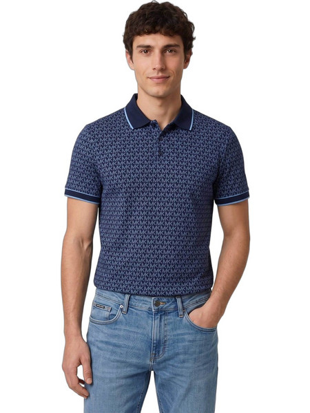 Michael Kors Ανδρική Μπλούζα Polo Κοντομάνικη Navy Μπλε CS650V848T