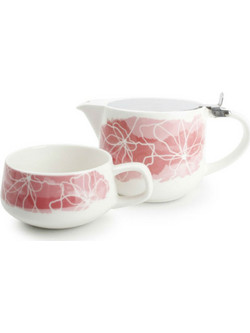 Salt & Pepper Lilia Φλιτζάνι Τσαγιού Πορσελάνης Λευκό Ροζ 260ml SPP48712