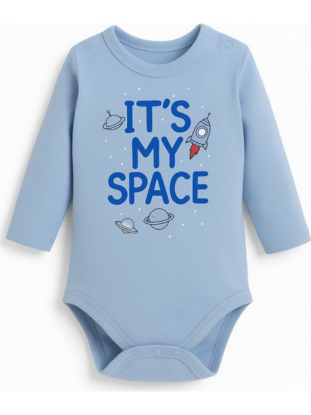 It's My Space Φορμάκι Εσώρουχο Μακρυμάνικo για Αγόρι Γαλάζιο 8020914