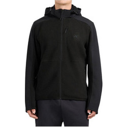 4F Ανδρική Ζακέτα Fleece με Κουκούλα και Φερμουάρ Μαύρη 4FWAW26TFLEM486-20S