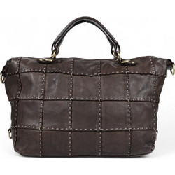 Passaggio Leather Γυναικεία Τσάντα Χειρός Δερμάτινη Σοκολατί 5229-KR-02