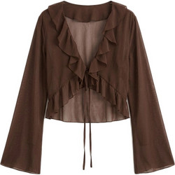Project Soma Γυναικείο Χειμερινό Crop Top Καφέ AM1531.37.000