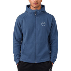 GSA Ανδρική Ζακέτα Fleece με Κουκούλα και Φερμουάρ Μπλε 392058-5838