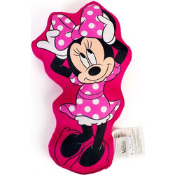 Dimcol 3D Disney Home Minnie 27A Παιδικό Διακοσμητικό Μαξιλάρι 100% Velboa Φούξια