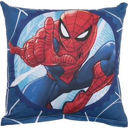 Viopros Spider-Man 44 Παιδικό Διακοσμητικό Μαξιλάρι 100% Βαμβάκι Μπλε 40x40cm