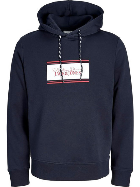 Jack & Jones Ανδρικό Φούτερ με Κουκούλα & Τσέπες Navy Μπλε 12298423