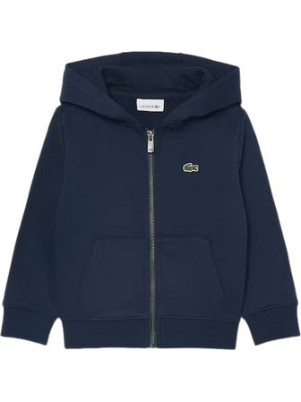 Lacoste Παιδική Ζακέτα Fleece με Κουκούλα και Φερμουάρ Navy Μπλε SJ2704-166
