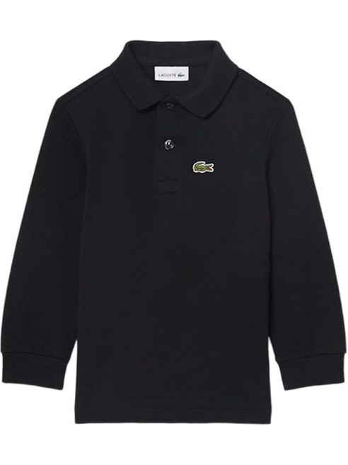 Lacoste Παιδικό Polo Μακρυμάνικο Μαύρο 3PJ1542-031