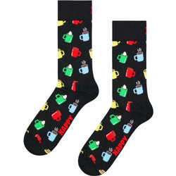 Happy Socks Hot Chocolate Ανδρικές Κάλτσες Ψηλές με Σχέδια Μαύρες P006099