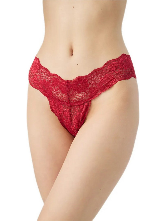 Minerva Γυναικείο String με Δαντέλα Κόκκινο 90-88756-684