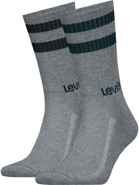 Levi's Ανδρικές Κάλτσες Ψηλές Ανθρακί 2Pack 701239480-005