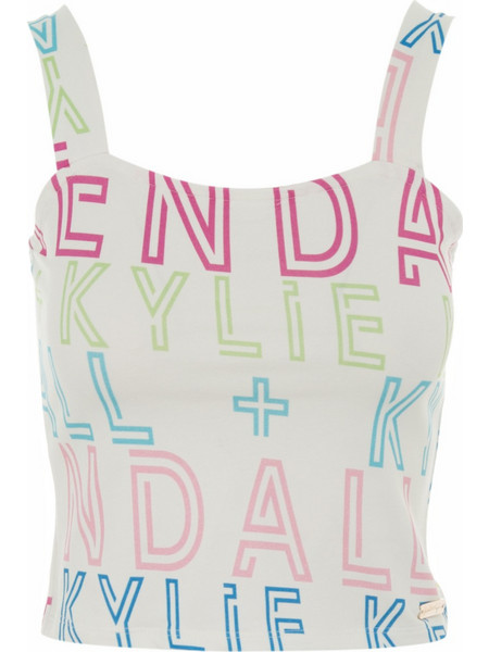 Kendall + Kylie Γυναικείο Καλοκαιρινό Crop Top Λευκό 3S1.016.047-COL