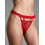 Milena By Paris Γυναικείο Sexy String με Δαντέλα Κόκκινο 6968