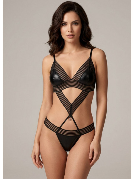 Milena By Paris Sexy Κορμάκι String See Through Μαύρο 2540