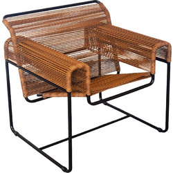 Liberta Πολυθρόνα Rattan Καφέ 01-3710