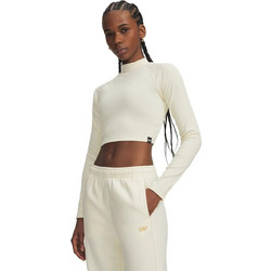 Under Armour Rival Γυναικείο Αθλητικό Crop Top Εκρού 6014795-513