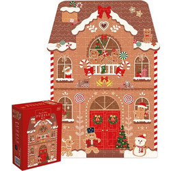 Puzzle interDRUK Xmas Shape Gingerbread House 200 Κομμάτια