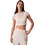 Calvin Klein Γυναικείο Καλοκαιρινό Crop Top Εκρού LVGWS6K219-YAS