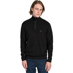 Staff Ανδρικό Πουλόβερ με Κουμπιά Μαύρο 64-209.056-0090