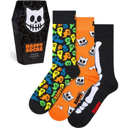 Happy Socks Halloween Ανδρικές Κάλτσες Ψηλές με Σχέδια Μαύρες 3Pack P006094