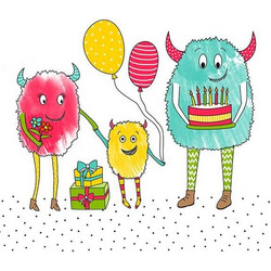 Χαρτοπετσέτες με σχέδια 33x33 εκατ. σετ 20 τμχ. Monster Party
