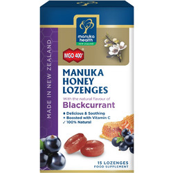 Manuka Health Manuka Καραμέλες για Ερεθισμένο Λαιμό Μέλι & Φραγκοστάφυλο 65gr