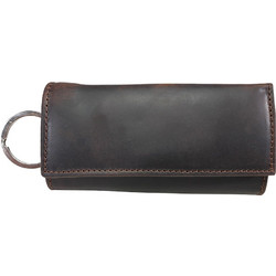 DOMLEATHERS DOMLEATHERS ΔΕΡΜΑΤΙΝΗ ΚΛΕΙΔΟΘΗΚΗ DL007 ΣΚΟΥΡΟ ΚΑΦΕ