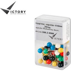 Victory Καρφίτσες Φελοπίνακα Χρωματιστές 6mm