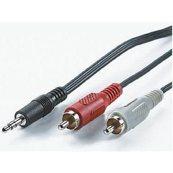 3,5MM AUDIO CABLE ΣΕ 2XRCA M 10M ROLINE 11.09.4349