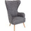 Woodwell Μπερζέρα Γκρι Dovela Ε7137,7