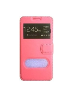 Θήκη Book Stand Universal Με Παράθυρα για Huawei P10 Lite (OEM) ροζ