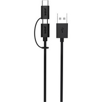 Prolink PB496-0100 Καλώδιο USB 2.0 Type A Σε Micro USB 2.0 Και Αντάπτορα Type C, Μήκος 1m