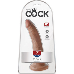 Pipedream King Cock 7" Ρεαλιστικό Dildo με Βεντούζα 18cm Caramel
