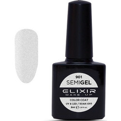 Elixir Semigel 901 Metallic Silver Ημιμόνιμο Βερνίκι Νυχιών 8ml