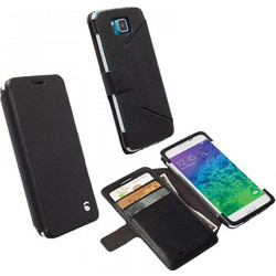 Krusell Malmo Leather Flip Wallet Black (Samsung Galaxy Alpha G850)