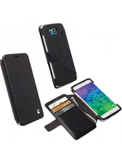 Krusell Malmo Leather Flip Wallet Black (Samsung Galaxy Alpha G850)