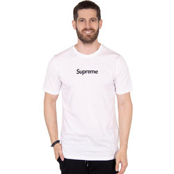 SUPREME SPAIN NERA GOMMATA ΜΠΛΟΥΖΑ ΑΝΔΡΙΚΗ STU09-BIANCO (BIANCO)