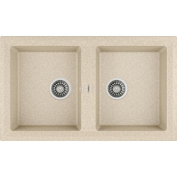 Teka Stone 90 C-TG 2E Ένθετος Νεροχύτης Γρανίτη Sand Beige 86x51cm